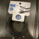 Philips RG6 Coaxial Cable 6FT Black Male SWV2152H/37. Fixed Price $5.99.