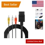 1.8M Durable Rca Composite Cable Retro Gaming Connection For N64 And More. Fixed Price $10.99.
