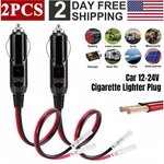 2PCS 12-24V Fused Male Car Cigarette Lighter Adapter Socket Plug Connector Cable. Fixed Price $5.99.