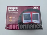 Vintage Cyber Acoustics CA-2.2 Portable Computer Speakers Nos New 90S Plug Play. Fixed Price $9.63.
