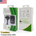 2 Rechargeable Battery Pack Charger Cable Dock For Xbox 360 Wireless Controller. Fixed Price $14.99.