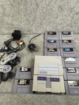 Nintendo Snes Super Console 2 Controllers Cables Games Ntsc SNS-001. Fixed Price $249.99.