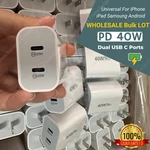 Dual Usb-c Pd Fast Charging Wall Charger 40W Power Blocks Type-c Brick Lot. Fixed Price $355.50.