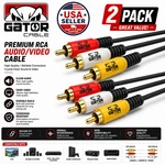 2-PACK 3-RCA Composite Cable Red White Yellow Stereo Audio Video Av Tv Vcr Dvd. Fixed Price $18.99.