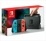 Nintendo Switch With Neon Blue And Red Joy-con Game Console. Fixed Price $230.00.