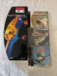 Sega Dreamcast Fishing Bundle,rod Controller HKT-8700, Bass 1-2, Marine. Fixed Price $284.95.