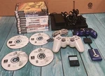 Sony Playstation 2 Slim (SCPH-70010) W/10 Games Memory Card Bonus Discs. Fixed Price $123.81.