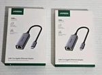 Lot Of 2 Ugreen Usb 3.0 Gigabit Ethernet Adapter Laptop/pc/macbook New (read). Fixed Price $12.60.