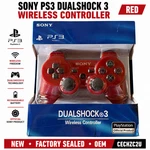 Sony PS3 Dualshock Wireless Controller Red CECHZC2U Oem New Factory Sealed. Fixed Price $109.99.