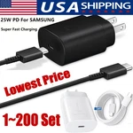 25W Type Usb-c Fast Wall CHARGER+6FT Cable For Samsung Galaxy S20 S21 5G Lot. Fixed Price $63.89.