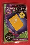 Free Shipping Nyko Playstation PS1 Memory Card Yellow 15 Blocks Data New/sealed. Fixed Price $24.50.
