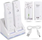2/4 Rechargeable Batteries Pack+ Charger Dock For Nintendo Wii Remote Controller. Fixed Price $12.89.