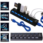 PS4/SLIM/PRO Hub 7-PORT Usb 3.0 High Speed Extension Charger Adapter W/ Switch. Fixed Price $12.99.