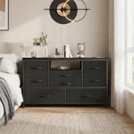 Tv Stand W/ 8 Fabric Drawers,power Outlets&usb Storage Organizer For Living Room. Fixed Price $88.23.