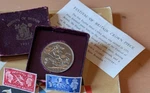 Festival Of Britain Silver 1951 Crown Coin Old Box Coa Antique Stamps Vintage Uk. Fixed Price $54.11.