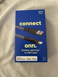 New Connect Braided Charging Cable. 10 Feet. Iphone To Usb. Fast. Fixed Price $5.00.
