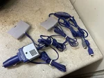 Gamester Gameboy Wired Console Cable & Adapter Set With Car Charger, Gray Blue. Fixed Price $12.99.