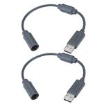 2PCS Wired Controller Usb Breakaway Cable For Microsoft Xbox 360, Dongle Adap.... Fixed Price $9.65.