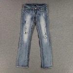 Vintage Request Jeans Size 25 Retro Lower Rise Straight Leg Flap Pockets Stitch. Fixed Price $11.96.