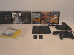Playstation PS2 Console Bundle Lot 6 Games, Controller, Memory Cards Tested. Fixed Price $160.00.
