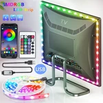 5V Usb Led Strip Lights Tv Back 5050 Rgb Colour Changing With 24KEY Remote. Fixed Price $7.85.