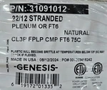 Honeywell Genesis 3109 22/12C Stranded Security/control Cable Plenum White /50FT. Fixed Price $39.99.