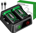 Dinostrike Battery Compatible With Xbox Controller Fast S-2PACK 4800MWH. Fixed Price $28.01.