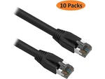 Nippon Labs Cat 8 Ethernet Cable 10 Ft. - Black, 2GHZ, 40G, 24AWG, S/ftp Shiel. Fixed Price $160.49.