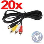 Lot 20X Av Audio Video Rca Composite Cable Cord Sega Genesis 3 A/v 9 Pin. Fixed Price $56.99.