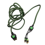 Monster Game Component A/v Cable For Xbox Green Braided Gold Plated High Def. Fixed Price $80.00.