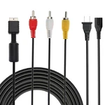 Power Cord And Av Cable For Playstation 1, 2, /PS1/PS2/PS3/PSX/PS3 Slim (6FT). Fixed Price $11.37.