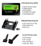 Adata Ultimate 2.5" 120GB Ssd / Mounting Kit SATA3 Cable Combo. Fixed Price $34.99.