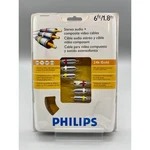 Philips SWV3212W/27 Stereo Audio + Composite Video Cables 6FT 24K Gold New. Fixed Price $10.95.