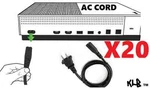 Lot 20 Microsoft Xbox One Go Ac Power Adapter Cable Cords Plug-in 6 Feet. Fixed Price $59.00.