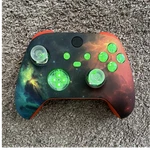 Custom Green/orange Nebula Hand Assembled Xbox Controller With Buttons. Fixed Price $54.99.