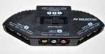 Av Audio Video Game Vcr Tv Selector Switch Rca 3 Outputs Splitter. Fixed Price $6.00.