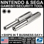 3.8MM + 4.5MM Screwdriver Bit For Snes N64 Game Boy Nintendo Security Tool. Fixed Price $5.99.