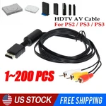 6 Feet Av To Rca Audio Video Composite Cable Cord For Sony PS1 PS2 PS3 Slim. Fixed Price $245.79.