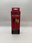 Old Skool Genesis 1 Av Cable Rca Connection Cord 6 Feet. Fixed Price $6.50.