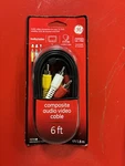 Ge Composite Audio Video Cable, Red, White, Yellow - 6FT 33216 New Sealed. Fixed Price $6.00.
