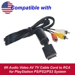 6FT Audio Video Av Tv Cable Cord To Rca For Playstation PS/PS2/PS3 System. Fixed Price $7.99.