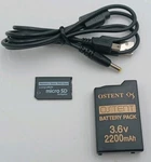 Psp 1000 Fat Ostent 2200MAH Battery+ In Usb Charger Cable+pro Duo Sd Adapter. Fixed Price $30.00.