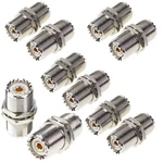 Exgoofit Uhf Connector Female Nut Bulkhead Panel Mount SO239 Jack Silver. Fixed Price $14.63.