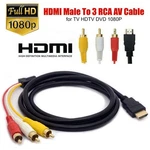 Hdmi Male To 3 Rca Av Video Audio Cable Component Converter Adapter Hdtv 1080P. Fixed Price $6.99.