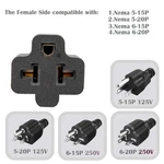 Yeewenmo 2PCS 4 In Power Adapter, 15 Amp Household Black Pack,. Fixed Price $19.91.