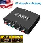 Component Video & L/r Rca Stereo Audio To Hdmi Converter Adapter - Dvd PS3 Xbox. Fixed Price $16.99.