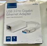 Insignia Usb 3.0 To Gigabit Ethernet Adapter For Pc Mac NS-PU98635 White. Fixed Price $11.00.