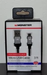 Monster Mobile Cable High Performance Usb Type 2.0 To Micro - Black 3FT. Fixed Price $9.95.