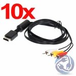 Lot 10X Av Video Audio Rca Composite Cable Cord For Sony Playstation PS1 PS2 PS3. Fixed Price $24.99.