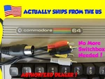 Composite Video Audio Av Tv Din Rca Cable For Commodore C64 C-64 + More. Fixed Price $19.99.